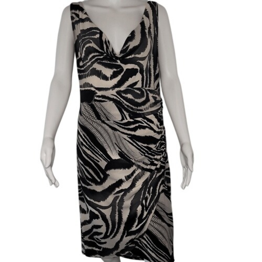 Bisou Bisou Black & White Sleeveless Bodycon Dress